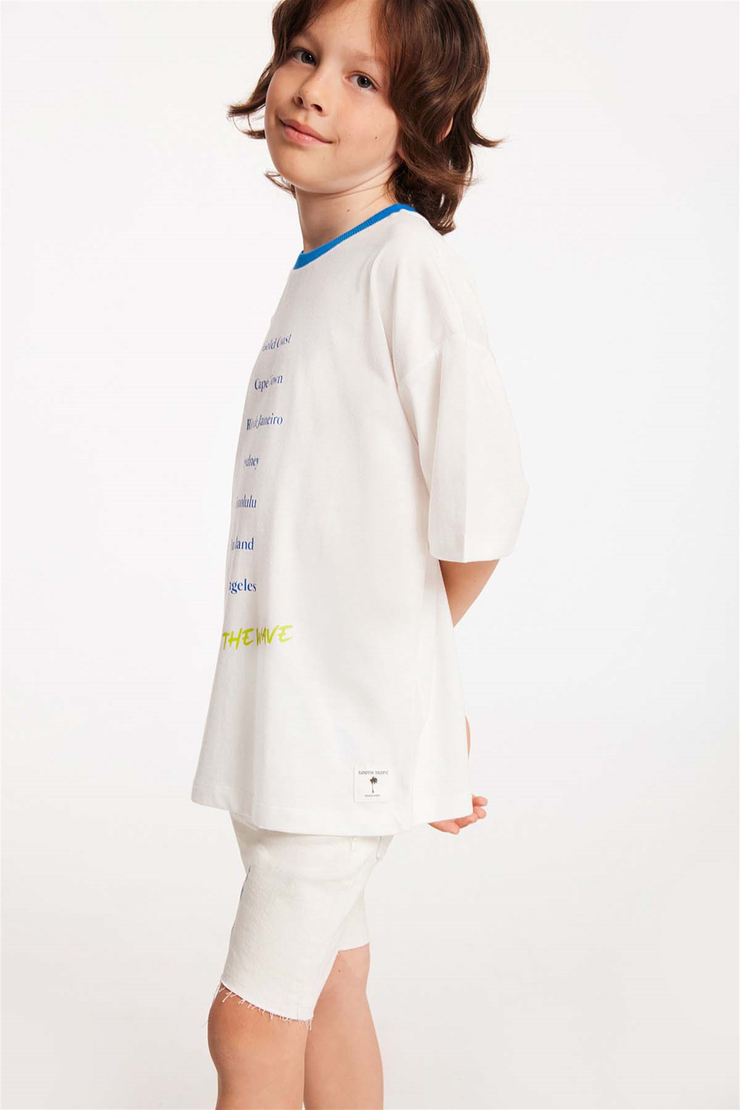 SURF Örme Comfort Fit Ekru  T-Shirt
