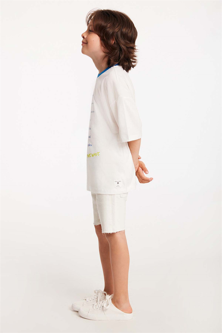 SURF Örme Comfort Fit Ekru  T-Shirt