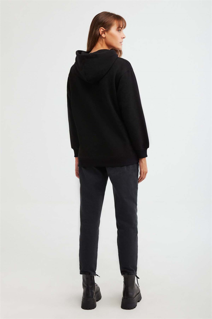 SUSPECT Örme Comfort Fit Siyah  Sweatshirt