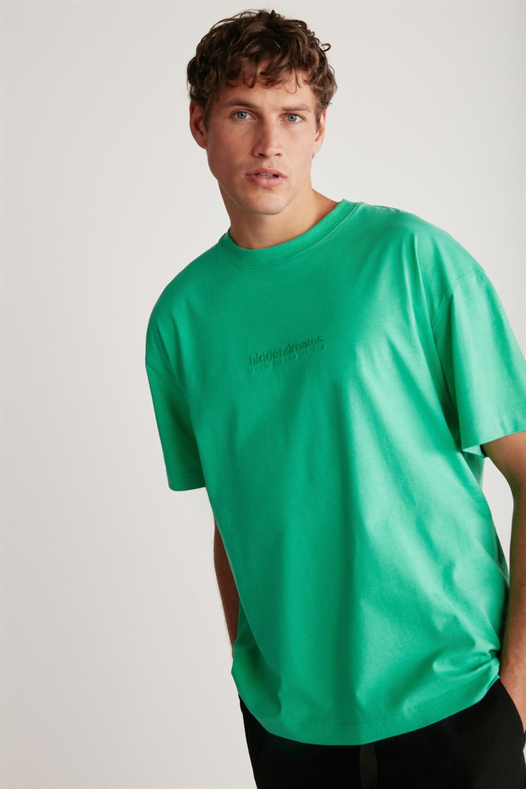 TAYLOR Örme Oversize Yeşil  T-Shirt