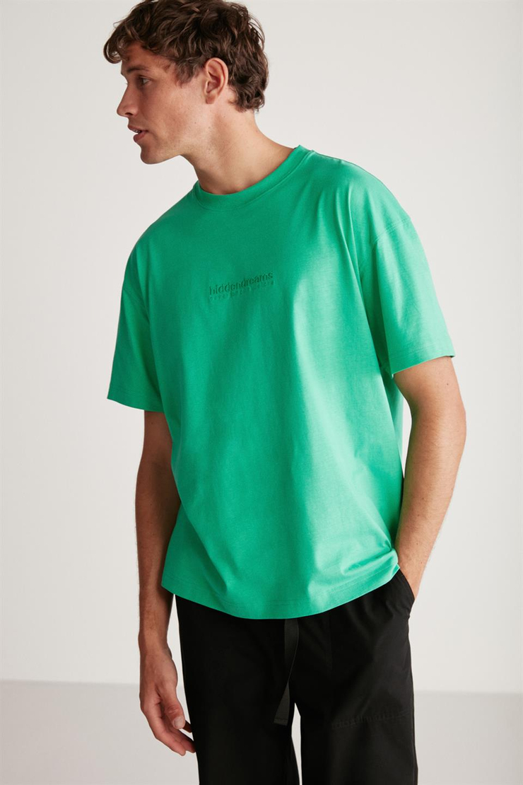TAYLOR Örme Oversize Yeşil  T-Shirt