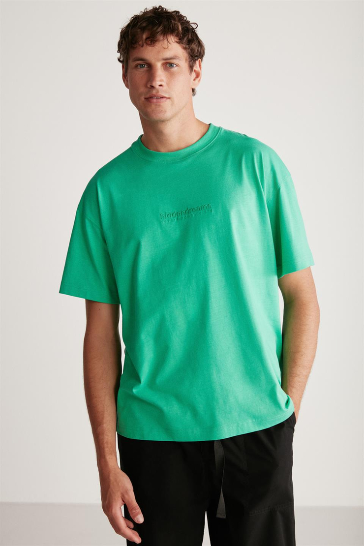 TAYLOR Örme Oversize Yeşil  T-Shirt