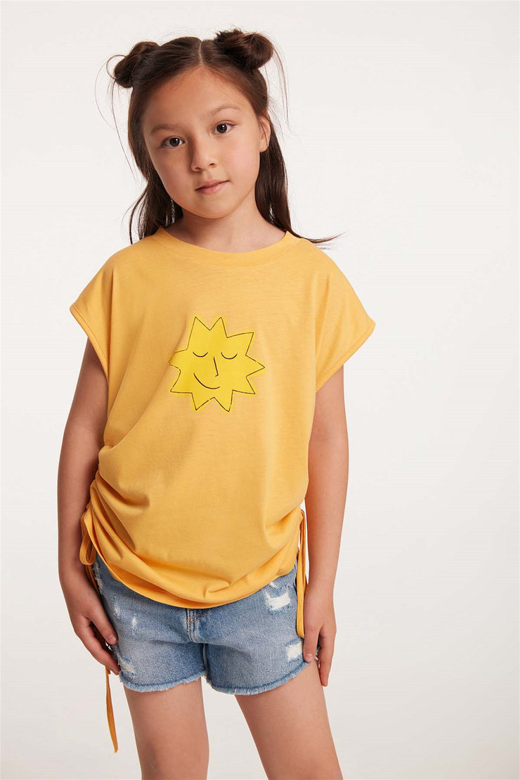 TECHNA Örme Regular Fit Safran Sarı  T-Shirt