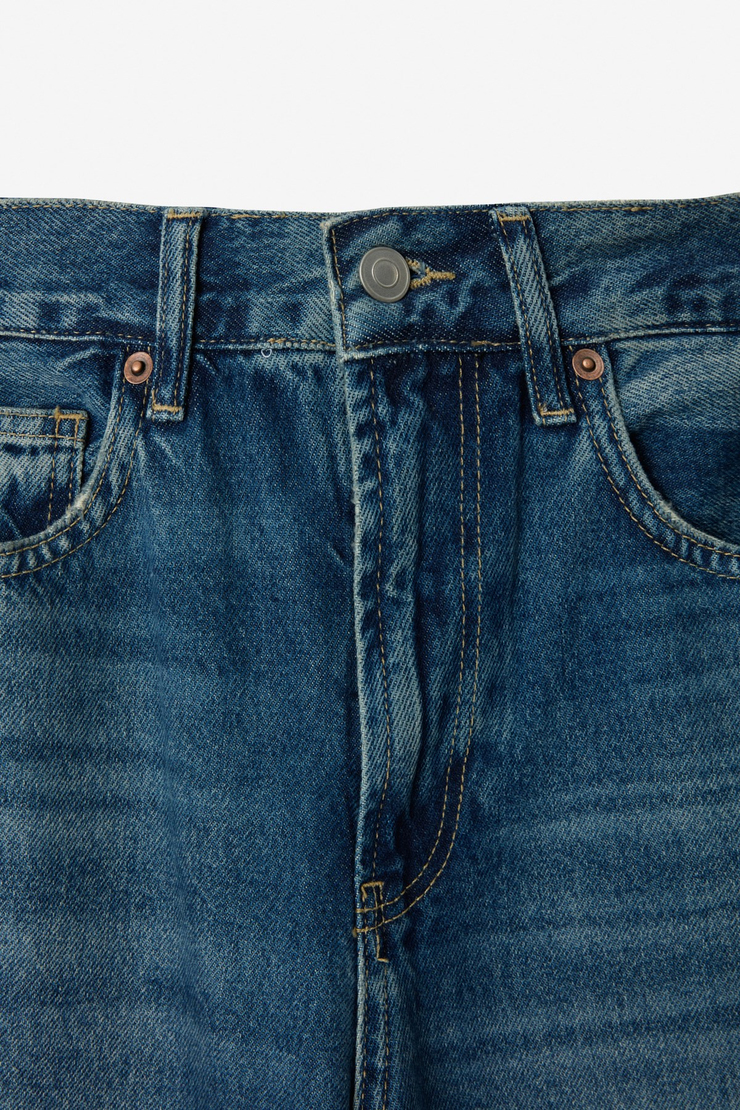 TENTA Kadın Yüksel Bel Wide Leg Jean Mavi Pantolon