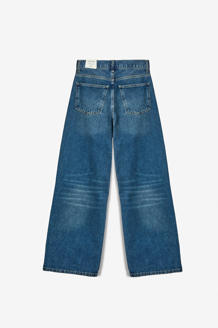 TENTA Kadın Yüksel Bel Wide Leg Jean Mavi Pantolon