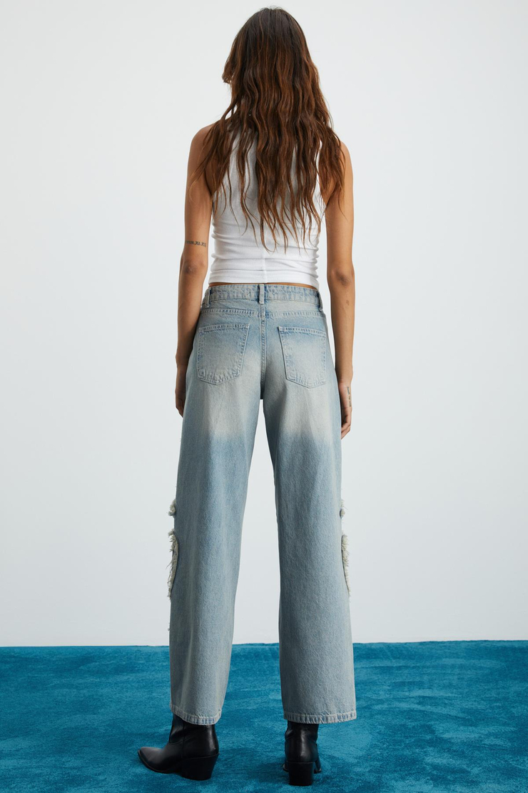 TEXAS Regular Regular Açık Mavi Tekli Jeans