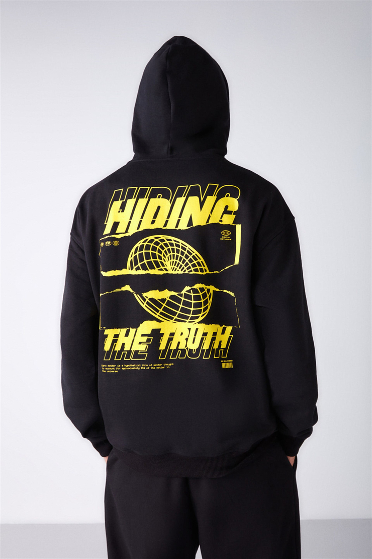 THORNE Örme Relaxed Siyah  Sweatshirt