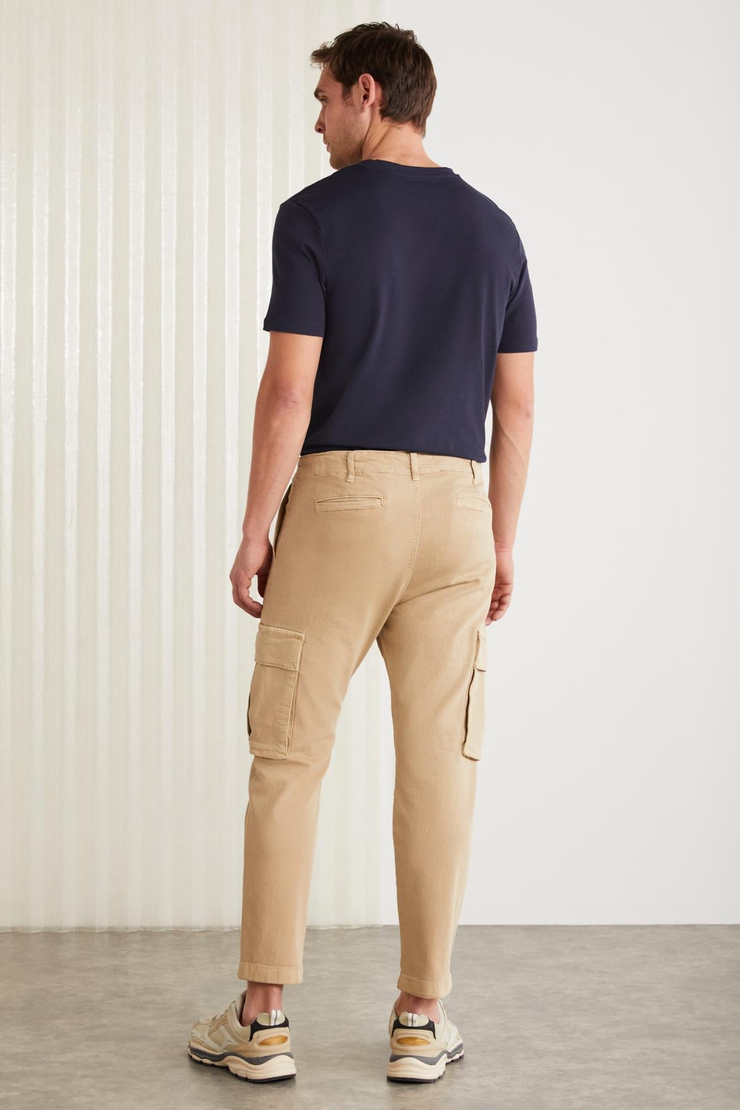 TIAGO  Slim Lacivert Tekli T-Shirt