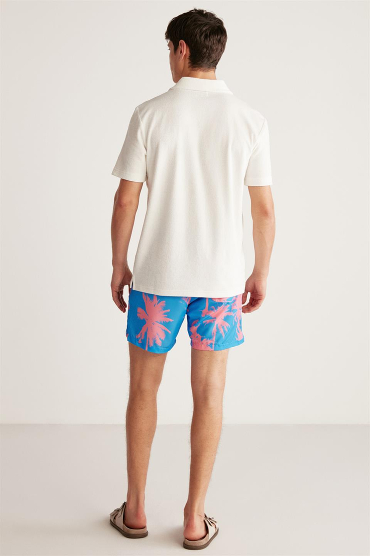 TODD Örme Relaxed Ekru  Polo Yaka T-shirt