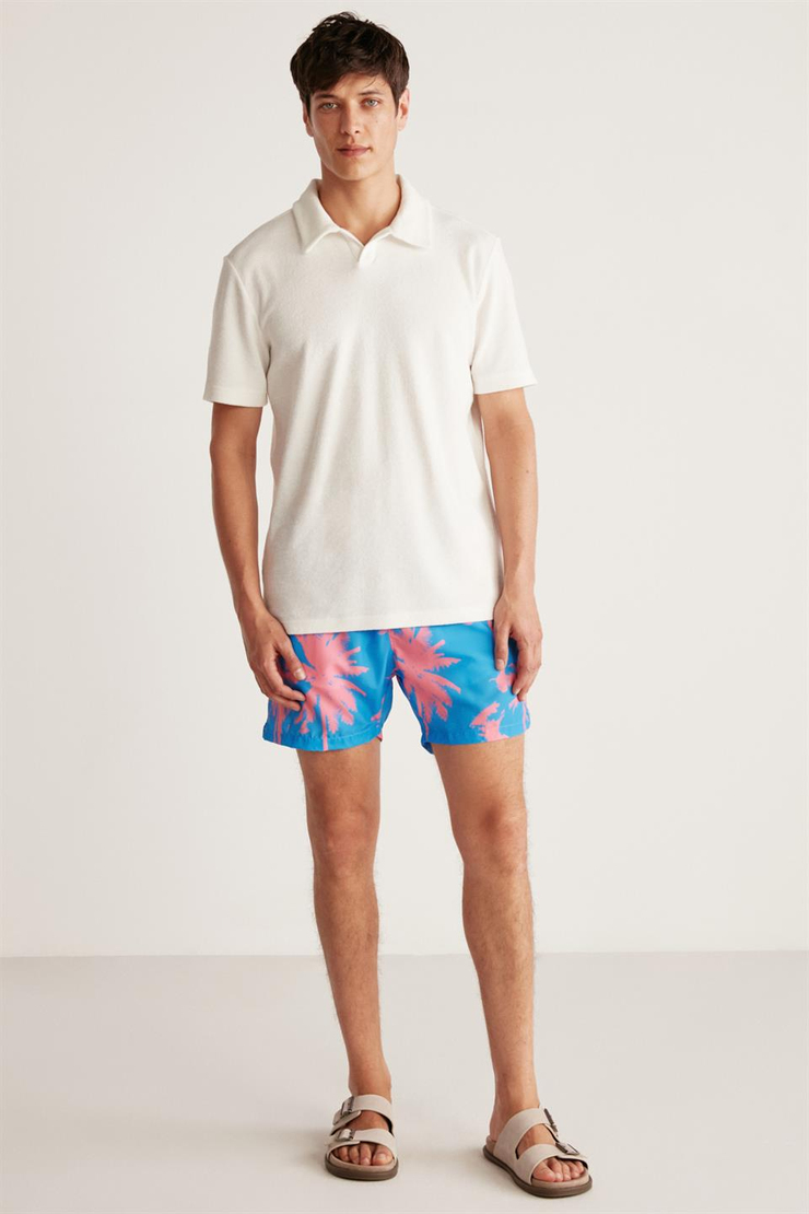 TODD Örme Relaxed Ekru  Polo Yaka T-shirt