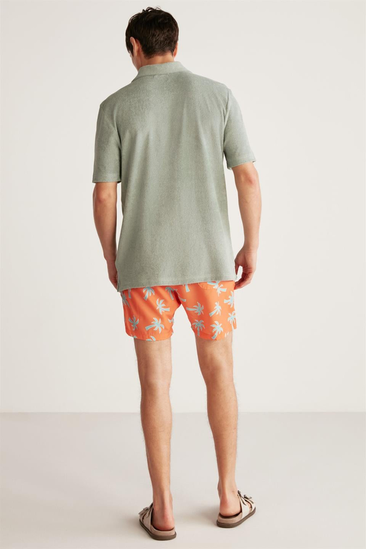 TODD Örme Relaxed Yeşil  Polo Yaka T-shirt