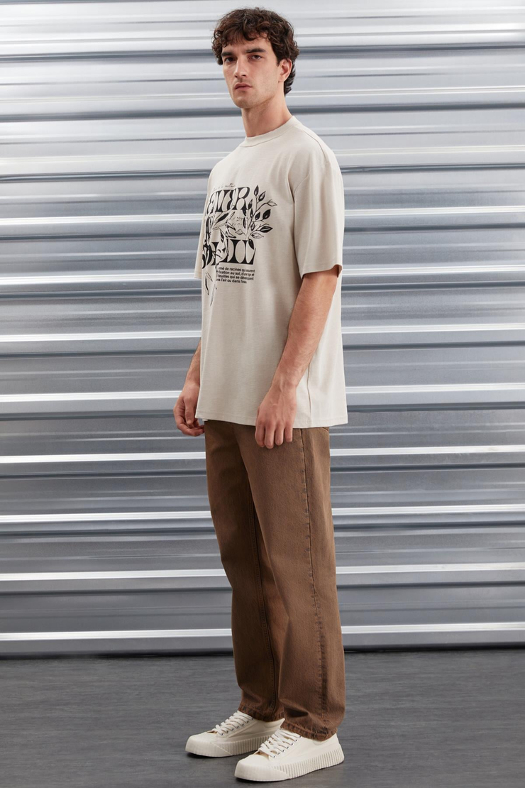 TRAE  Relaxed Bej  T-Shirt