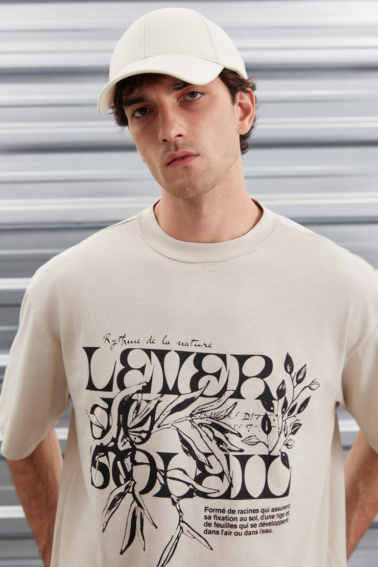 TRAE  Relaxed Bej  T-Shirt