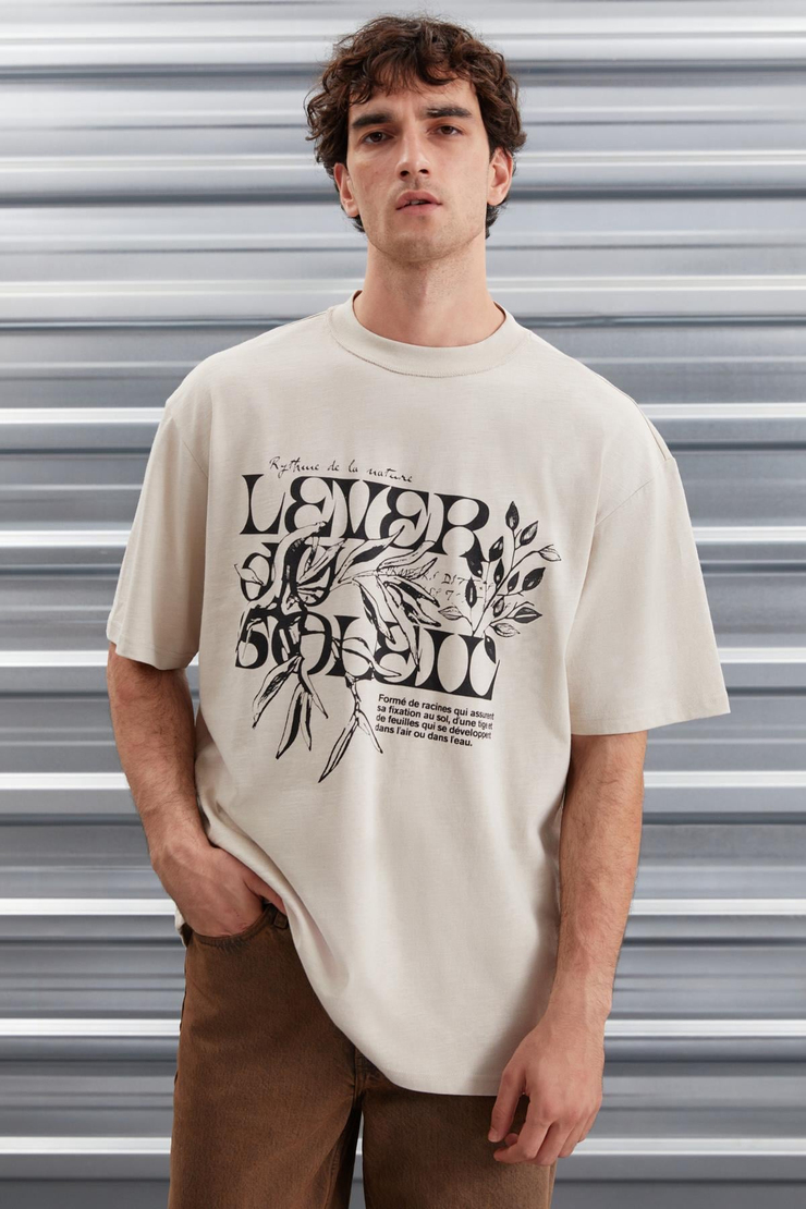 TRAE  Relaxed Bej  T-Shirt