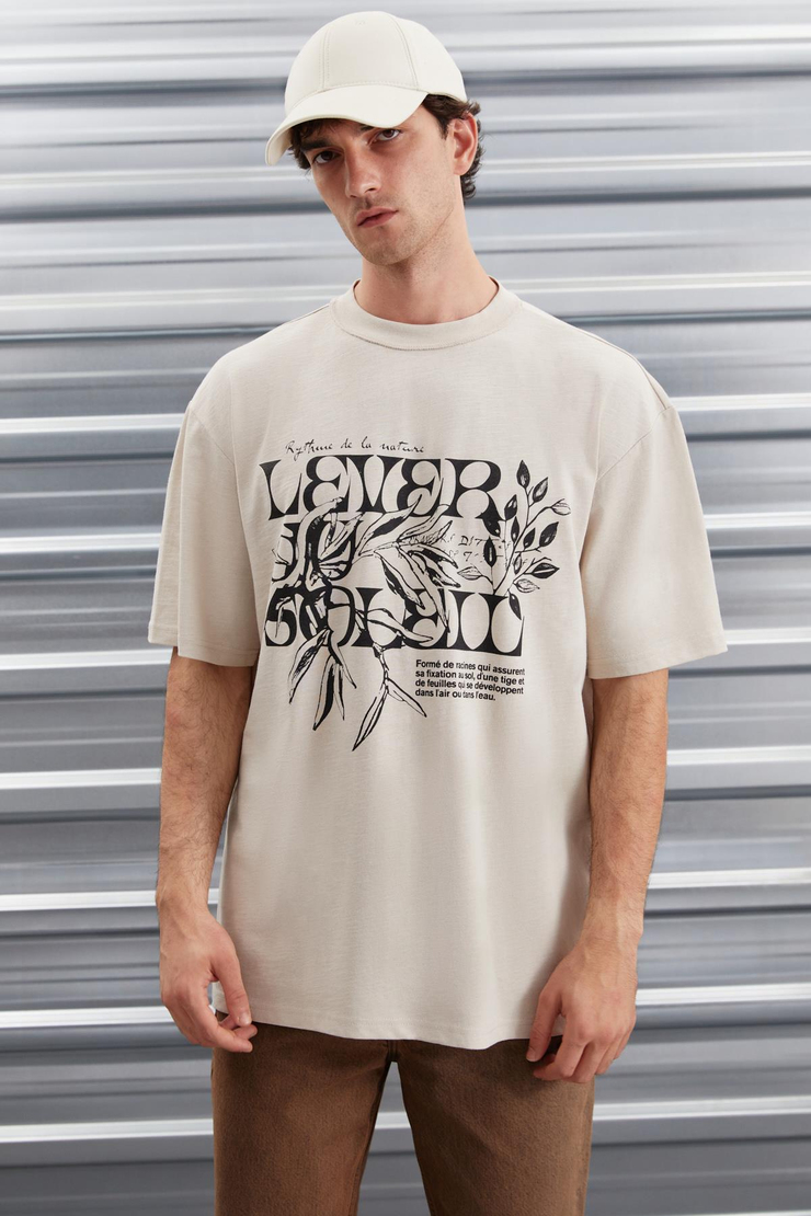 TRAE  Relaxed Bej  T-Shirt