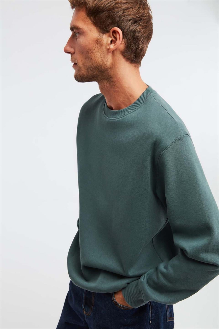 TRAVIS Örme Regular Koyu Yeşil  Sweatshirt