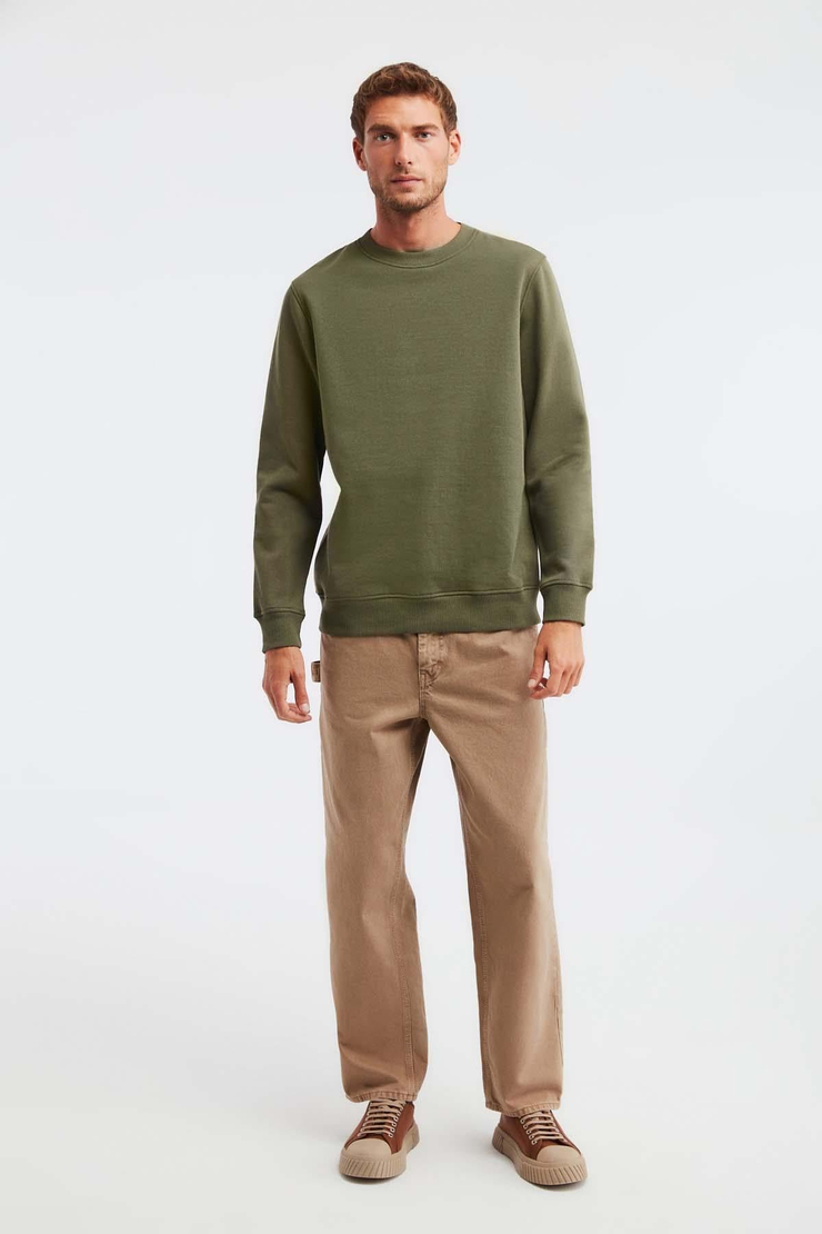 TRAVIS Relaxed Regular Haki  Sweatshirt