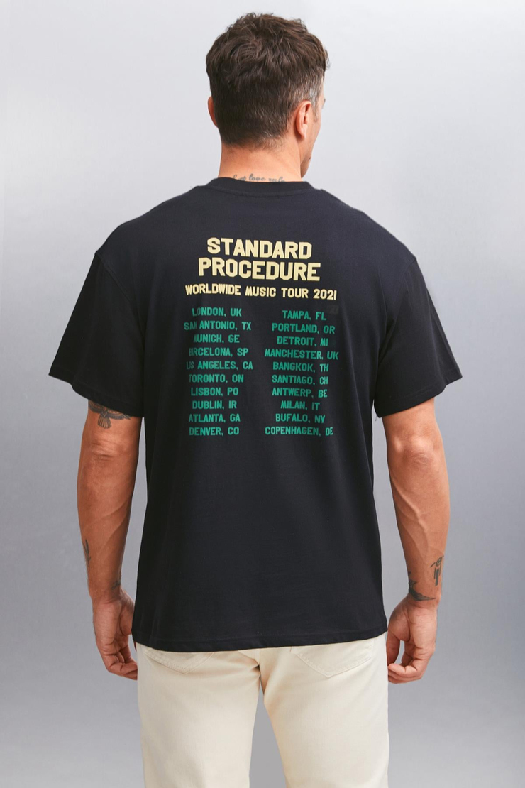 TRENTON Basic Regular Siyah Tekli T-Shirt