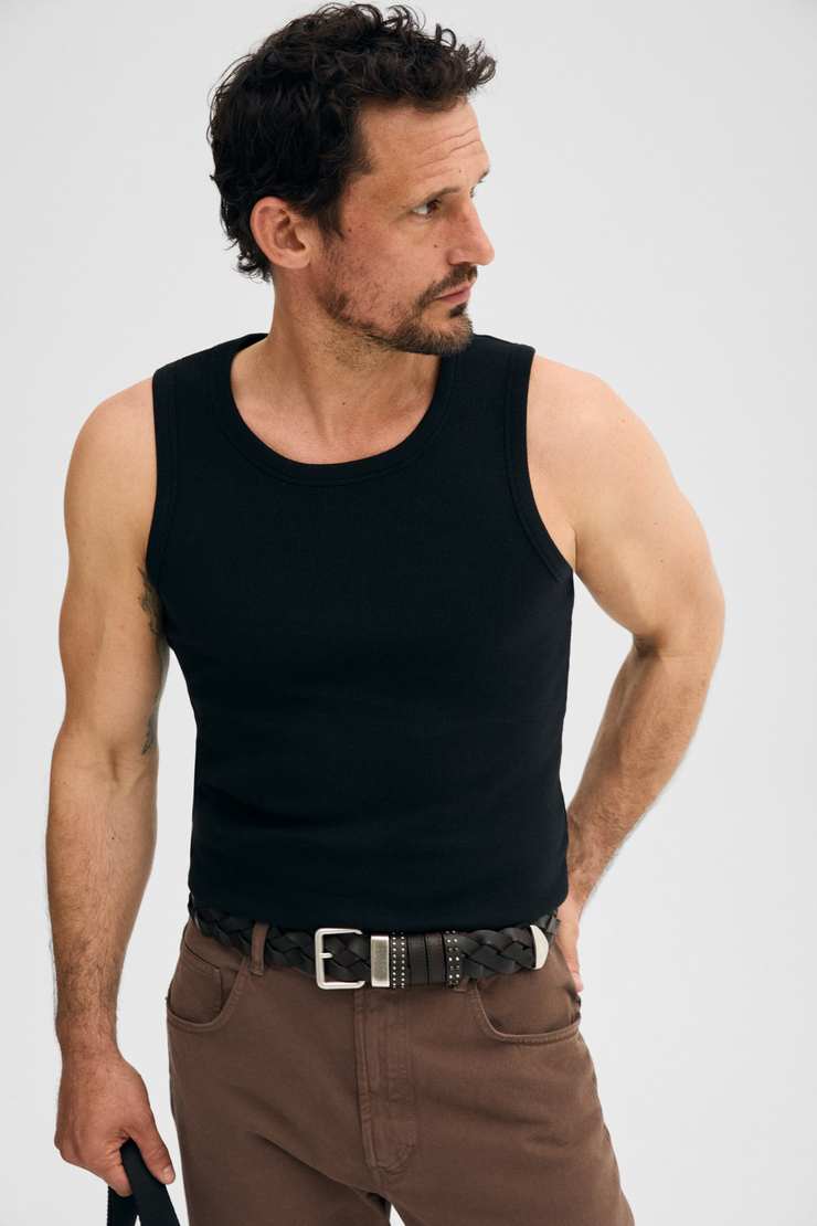TREVISO Erkek Yumuşak Ve Esnek Kumaşlı Organik Pamuklu Slim Fit Siyah Atlet