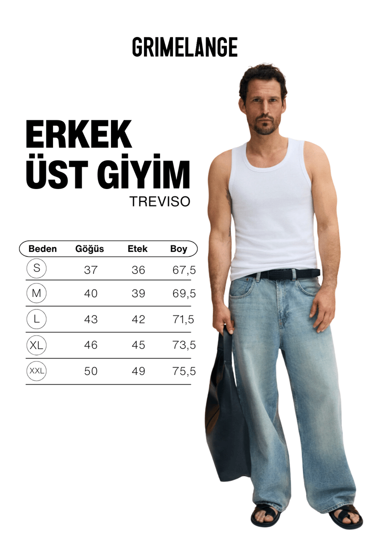 TREVISO Erkek Yumuşak Ve Esnek Kumaşlı Organik Pamuklu Slim Fit Beyaz Atlet