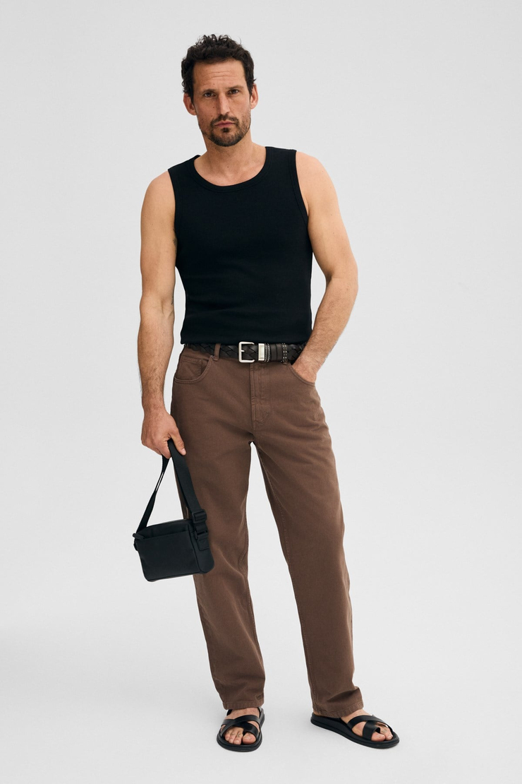 TREVISO Erkek Yumuşak Ve Esnek Kumaşlı Organik Pamuklu Slim Fit Siyah Atlet