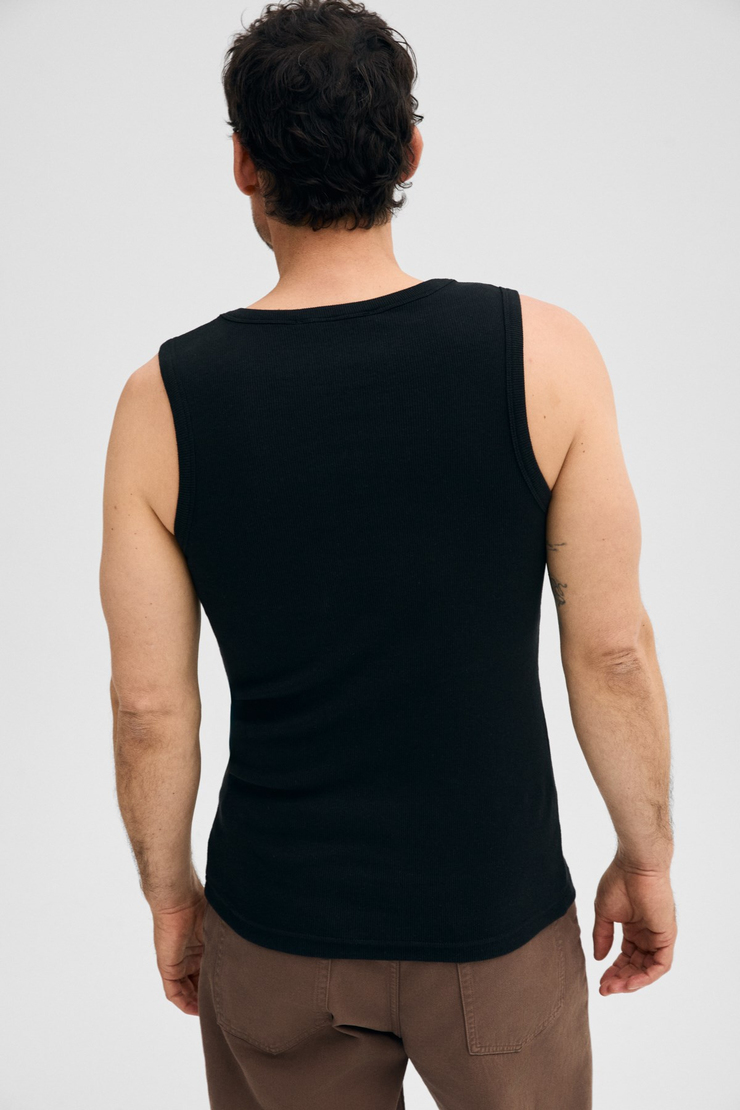 TREVISO Erkek Yumuşak Ve Esnek Kumaşlı Organik Pamuklu Slim Fit Siyah Atlet