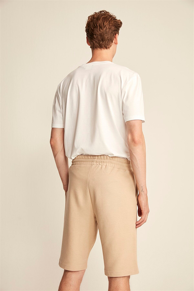 TRISTAN Erkek Bej Düz Renk  Comfort Fit Şort&Bermuda