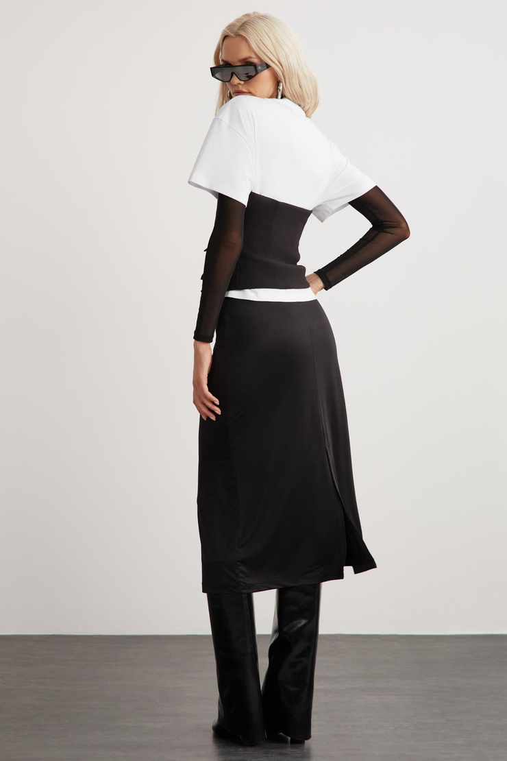 TULIP Basic Relaxed Beyaz Tekli T-Shirt