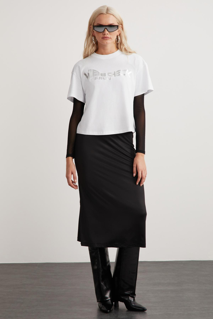 TULIP Basic Relaxed Beyaz Tekli T-Shirt