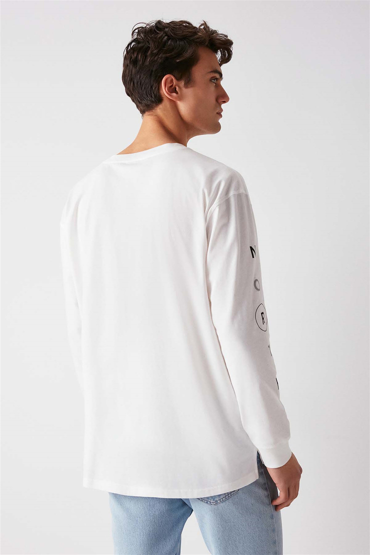 UNCOMMON Örme Ekstra Oversize Beyaz  T-Shirt