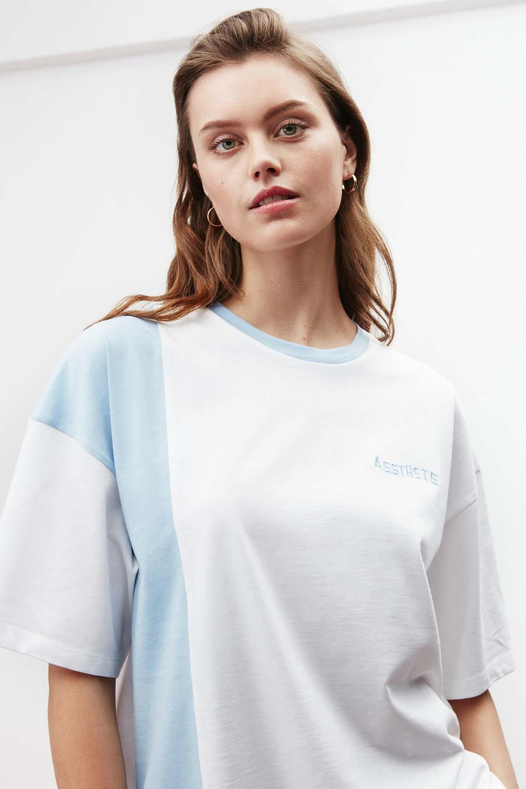 Unlımıted Oversize Mavi T-Shirt