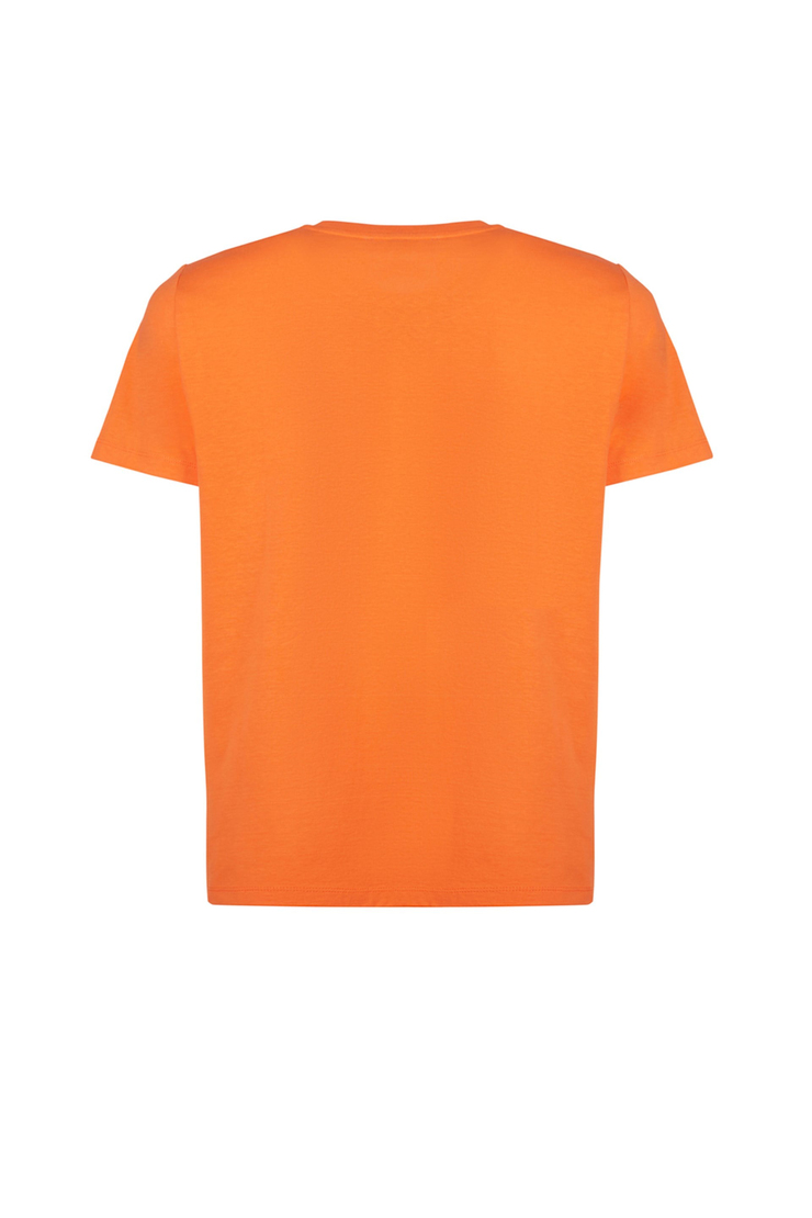 UTAH Örme Dar - Slim Mavi - Turuncu 2'lü T-Shirt