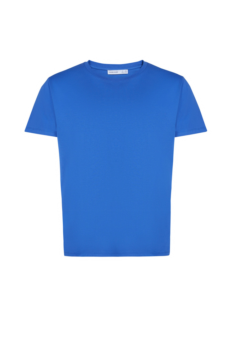 UTAH Örme Dar - Slim Mavi - Turuncu 2'lü T-Shirt