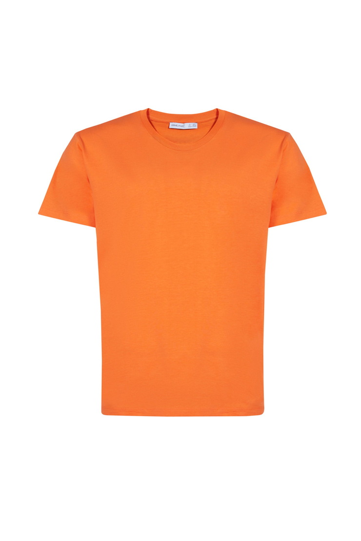 UTAH Örme Dar - Slim Mavi - Turuncu 2'lü T-Shirt