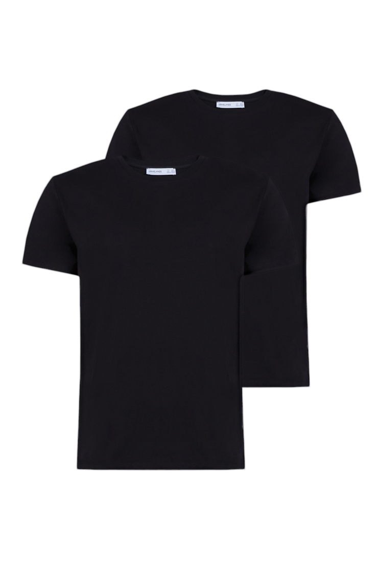 UTAH Örme Dar - Slim Siyah 2'lü T-Shirt