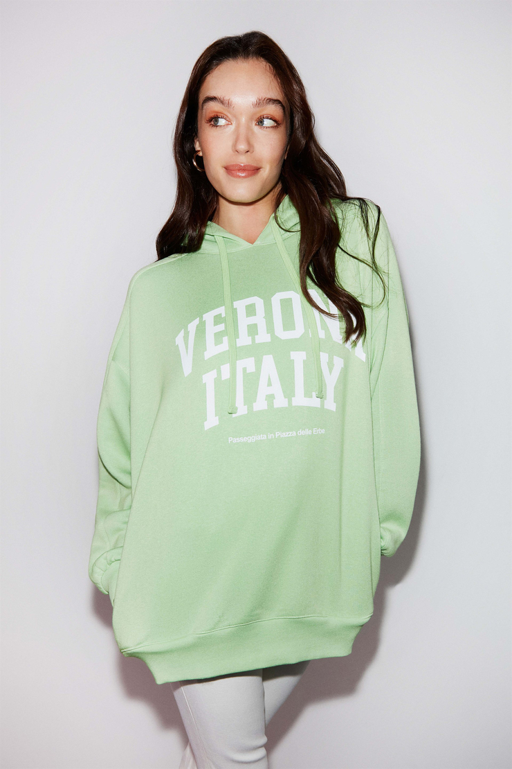 VERONA Örme Oversize Yeşil  Sweatshirt