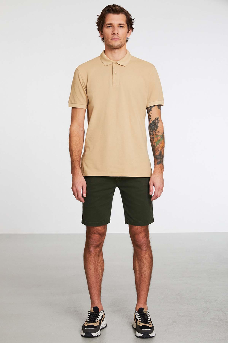 Vıvıd Comfort Bej Polo Yaka T-shirt