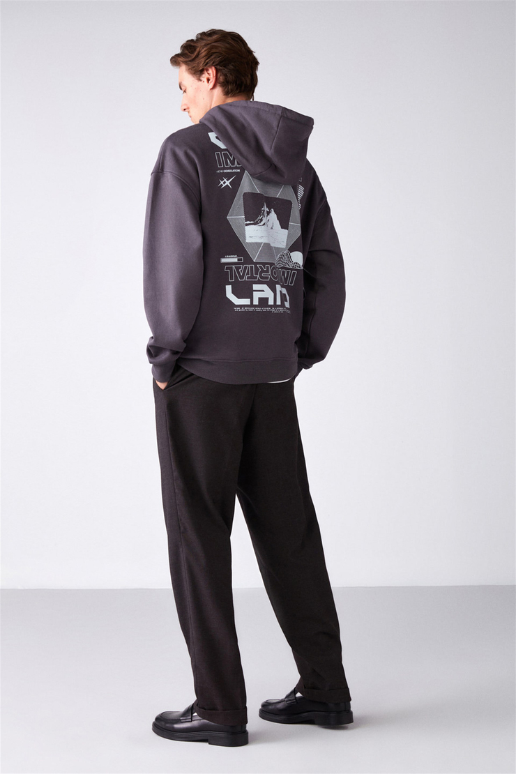 VOLCANO Örme Relaxed Antrasit  Sweatshirt