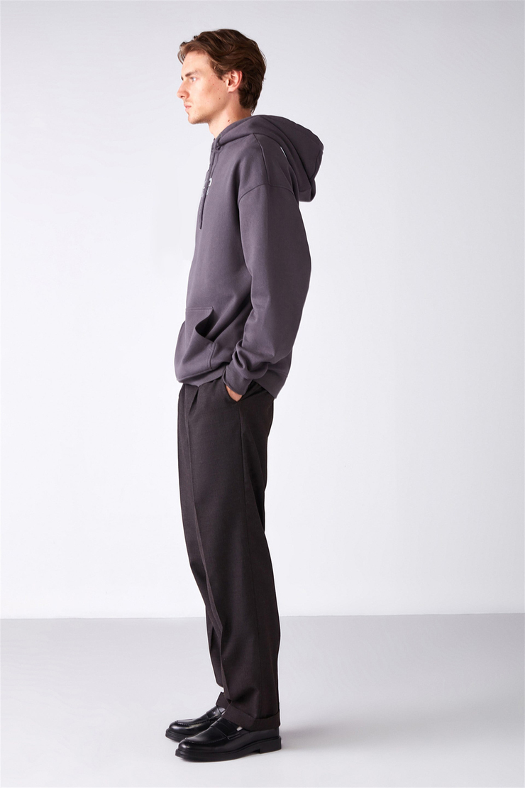 VOLCANO Örme Relaxed Antrasit  Sweatshirt