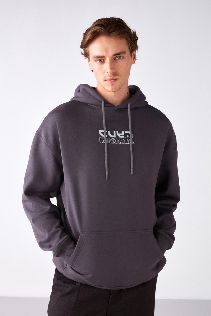VOLCANO Örme Relaxed Antrasit  Sweatshirt