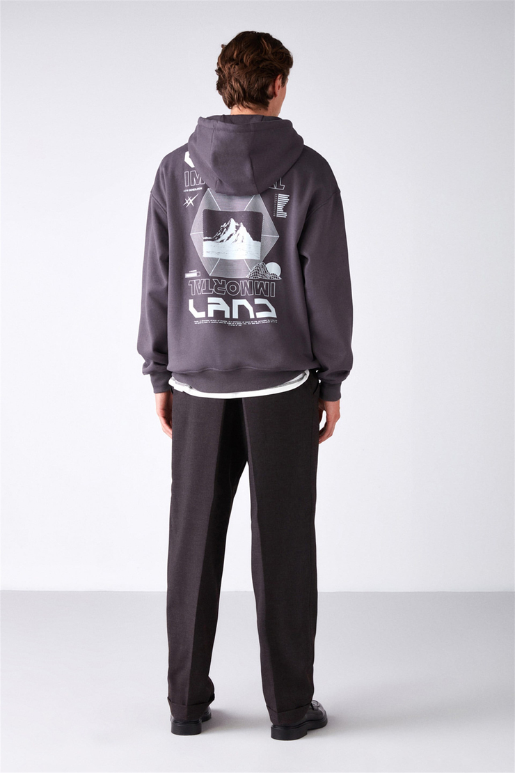 VOLCANO Örme Relaxed Antrasit  Sweatshirt