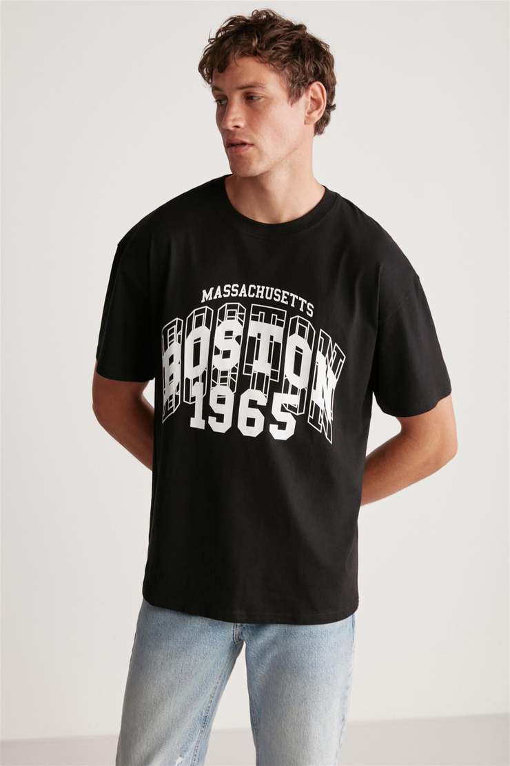 WALCOT Örme  Siyah  T-Shirt