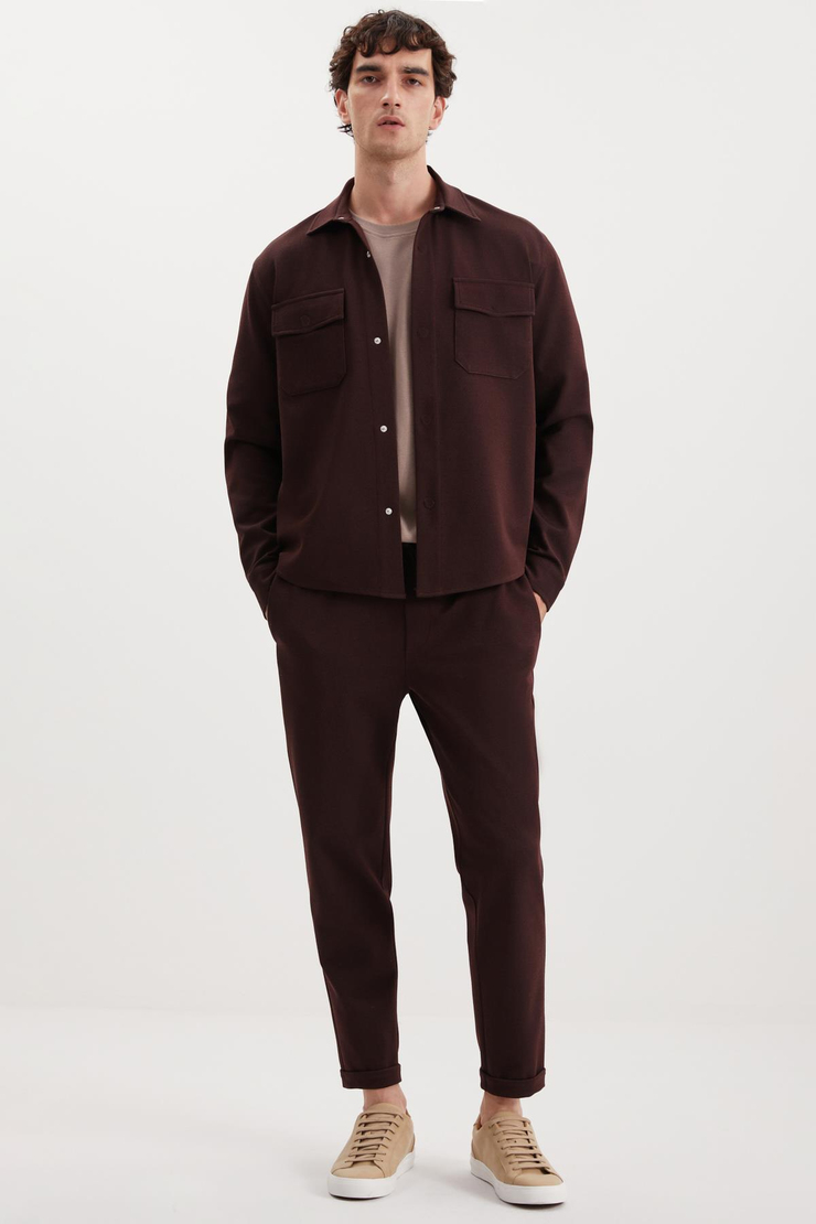 WALSH  Regular Bordo Tekli Pantolon