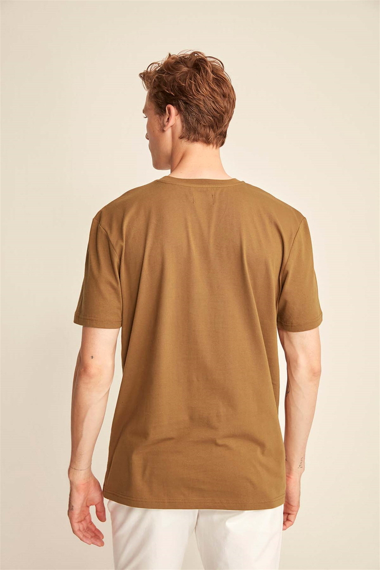 WESLEY Örme Oversize Kahverengi  T-Shirt
