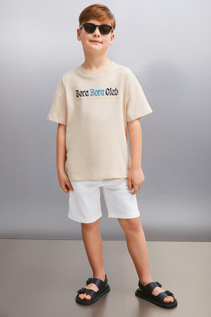 ZANIS Erkek Bej T-Shirt
