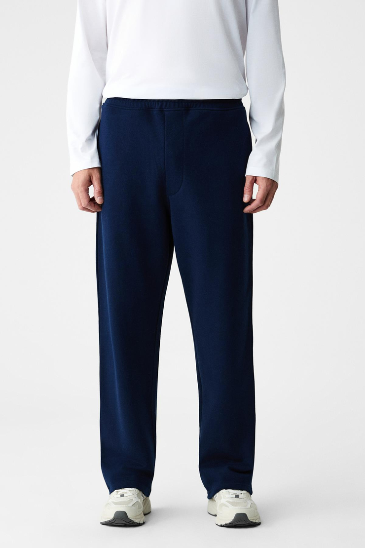 ZENITH Erkek Organik Pamuklu Beli Lastikli 4 Cepli Relaxed Fit Lacivert Eşofman Altı