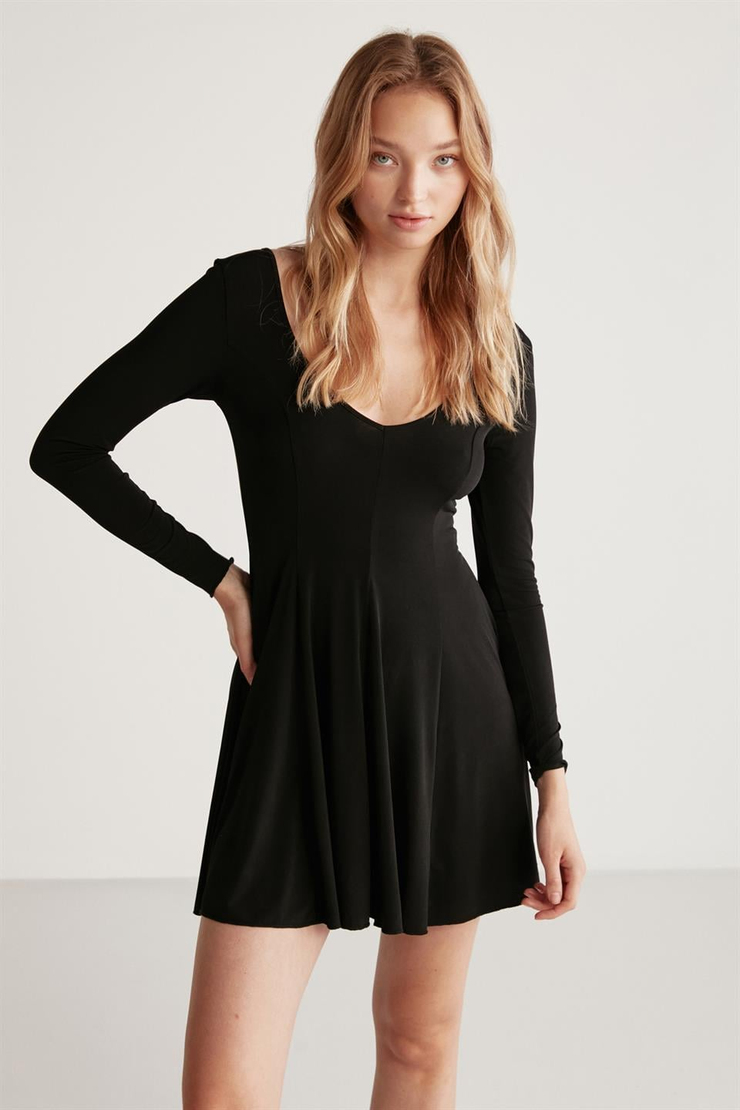 ZEYNA Örme  Siyah  Elbise