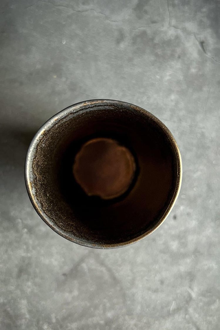 Lava Yeşil El Yapımı Seramik Oval Double Espresso Kahve Bardağı