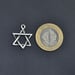 Minimal Pentagram Kolye Deri İp Kolye Gümüş Kaplama Erkek Kadın Kolye