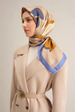 ARMİNE DESENLİ SAF İPEK TWİLL EŞARP 9317